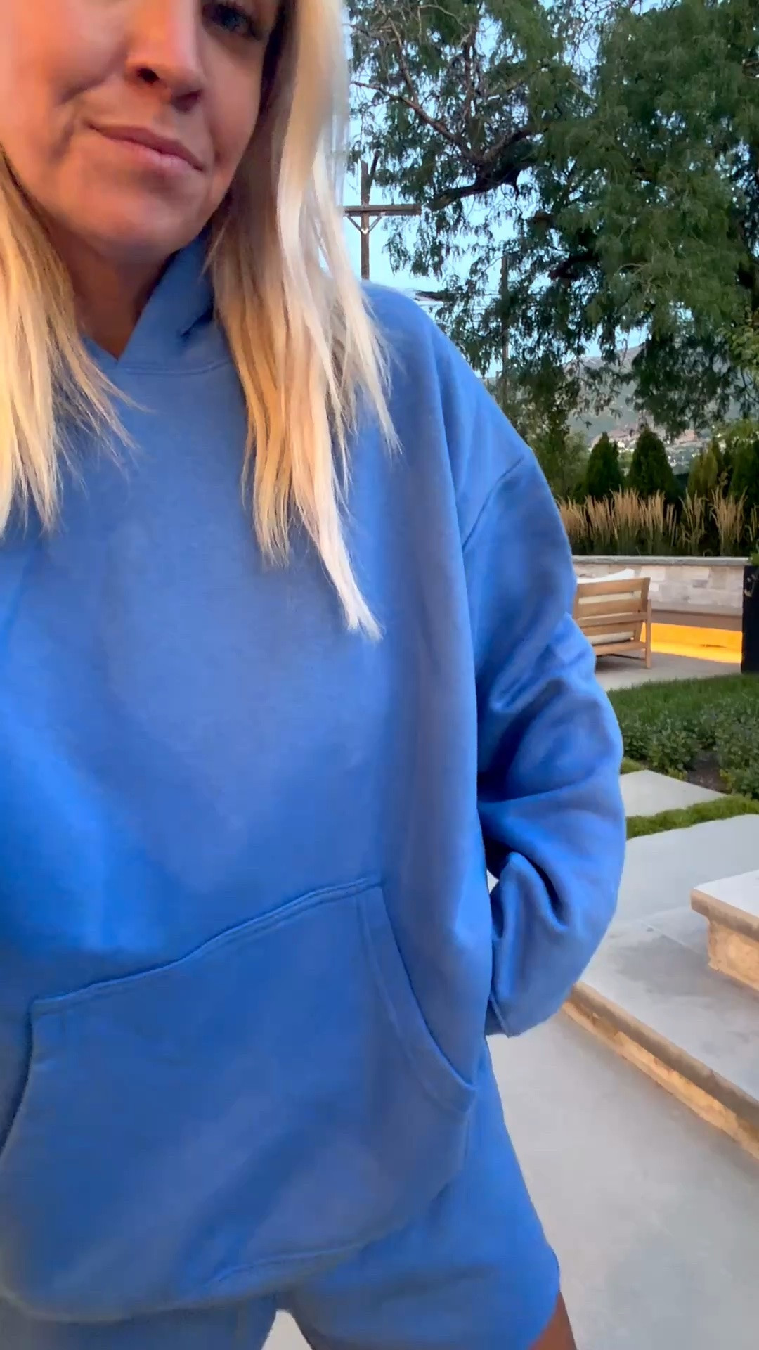 Cutest Walmart set. I did a medium in the shorts and a large in the hoodie!