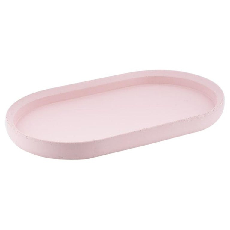 21st Century Concrete Cement Tray Centrepiece Handmade Pink Flamingo Color | 1stDibs