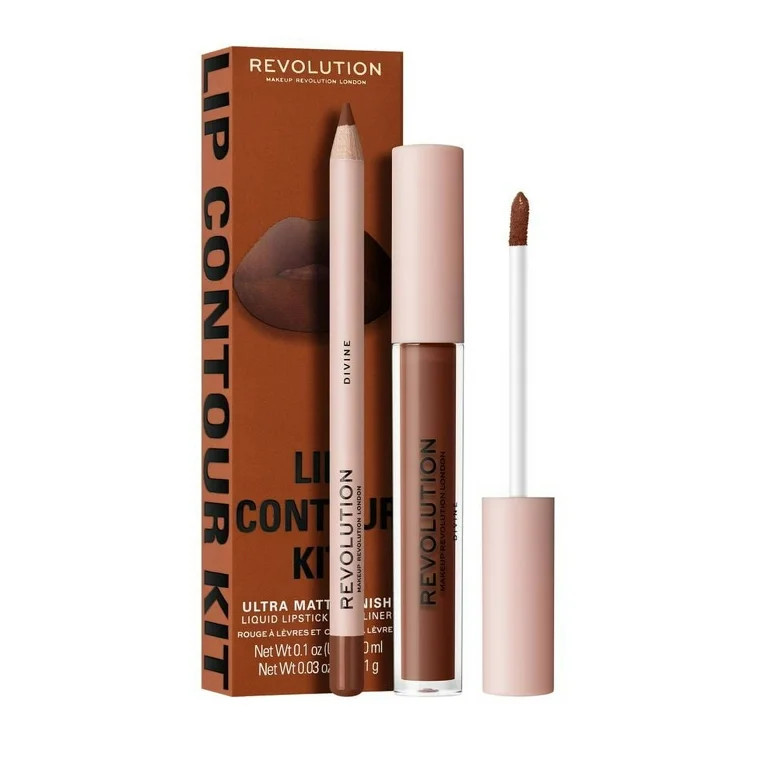 Makeup Revolution London, Lip Contour Kit, Divine, Lip Gloss  and  Lip Liner Duo, 1x1ml, 1x1g - W... | Walmart (US)