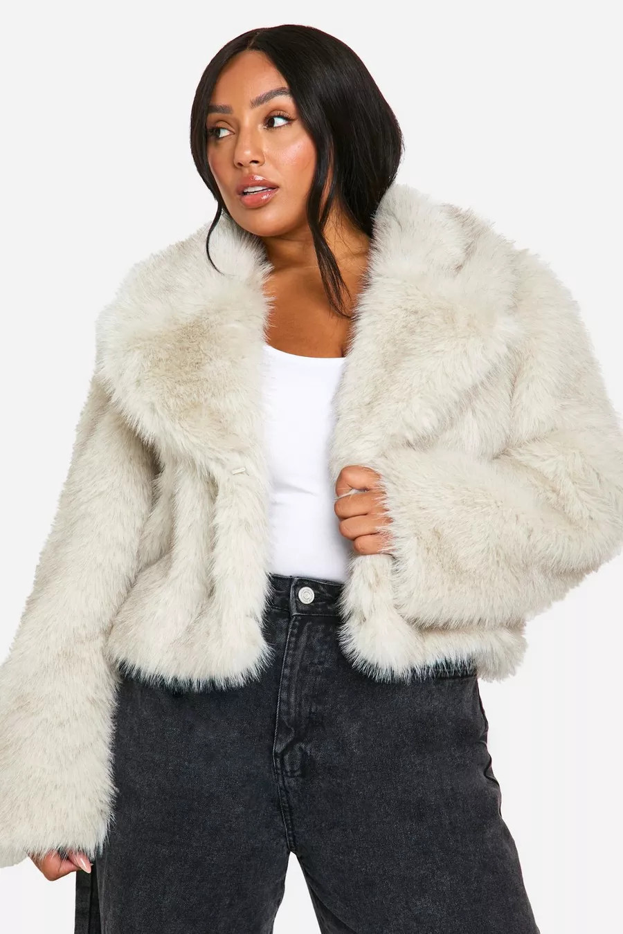 Plus Vintage Look Faux Fur Coat | boohoo (US & Canada)