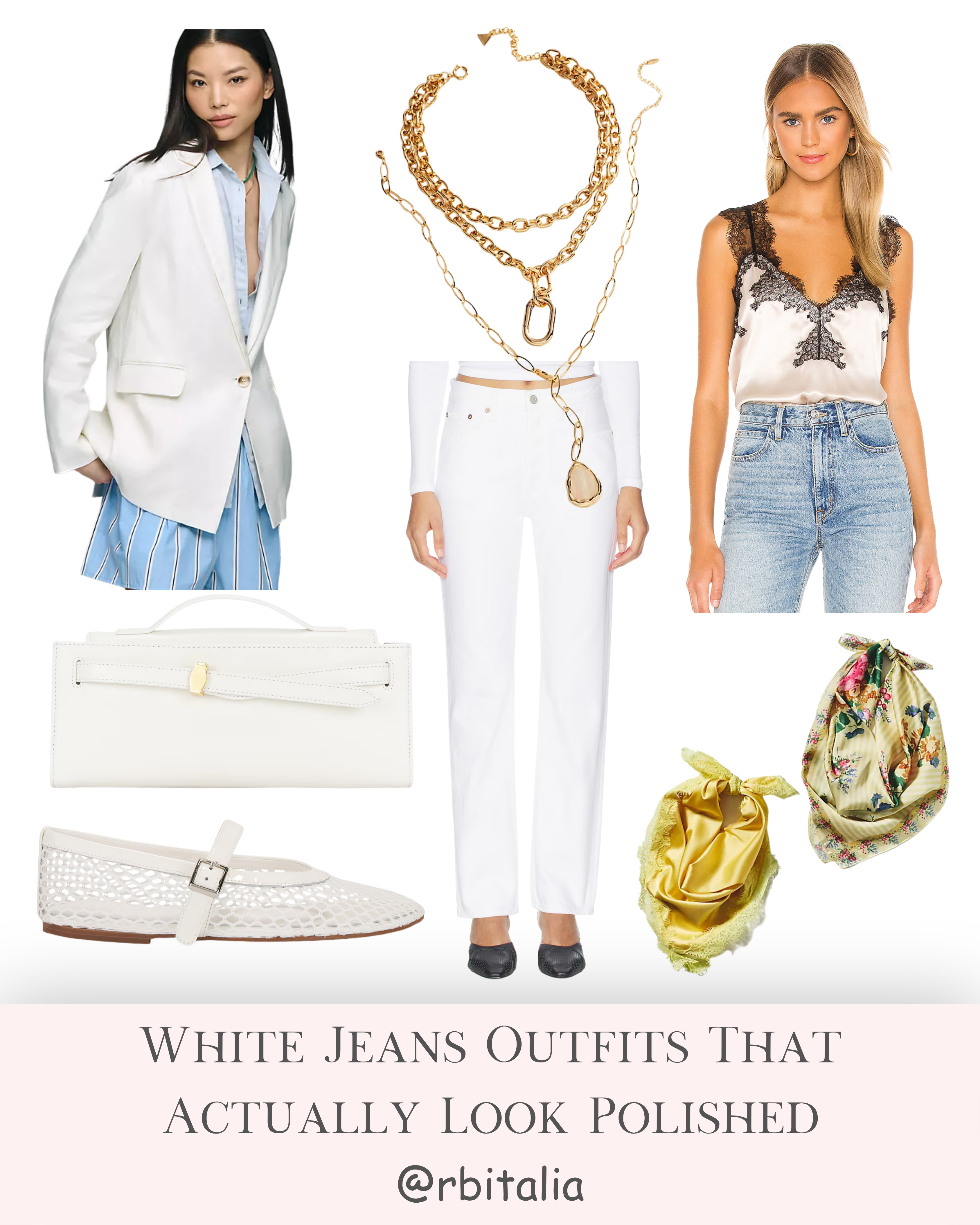 Master the art of wearing white jeans with these curated looks that prioritize a polished and sophisticated aesthetic. These versatile pieces are essential for achieving a clean, elevated style for any occasion. Click the link in bio to shop these outfits! #WhiteJeans #PolishedStyle #ClassyOutfits 

 #LTKdayinmylife #LTKgrwm #LTKootd