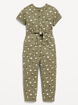 One-Piece Tie-Front Jumpsuit for Toddler Girls | Old Navy (US)