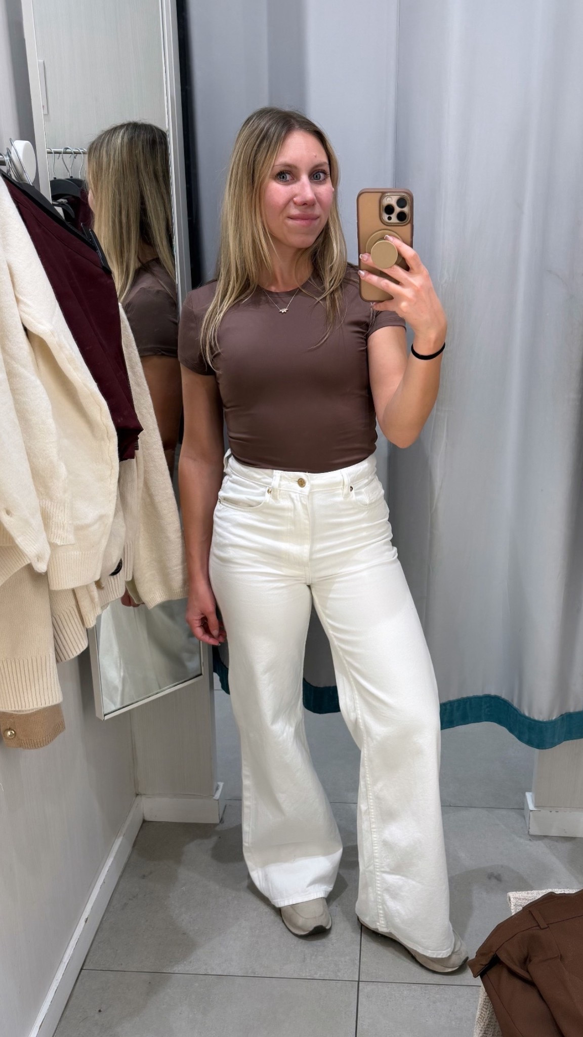Love these white jeans for any season & this mocha tshirt is better than skims

#LTKPetite #LTKSeasonal #LTKSaleAlert