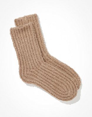 Lemon Ribbed Boucle Cozy Boot Sock | American Eagle Outfitters (US & CA)