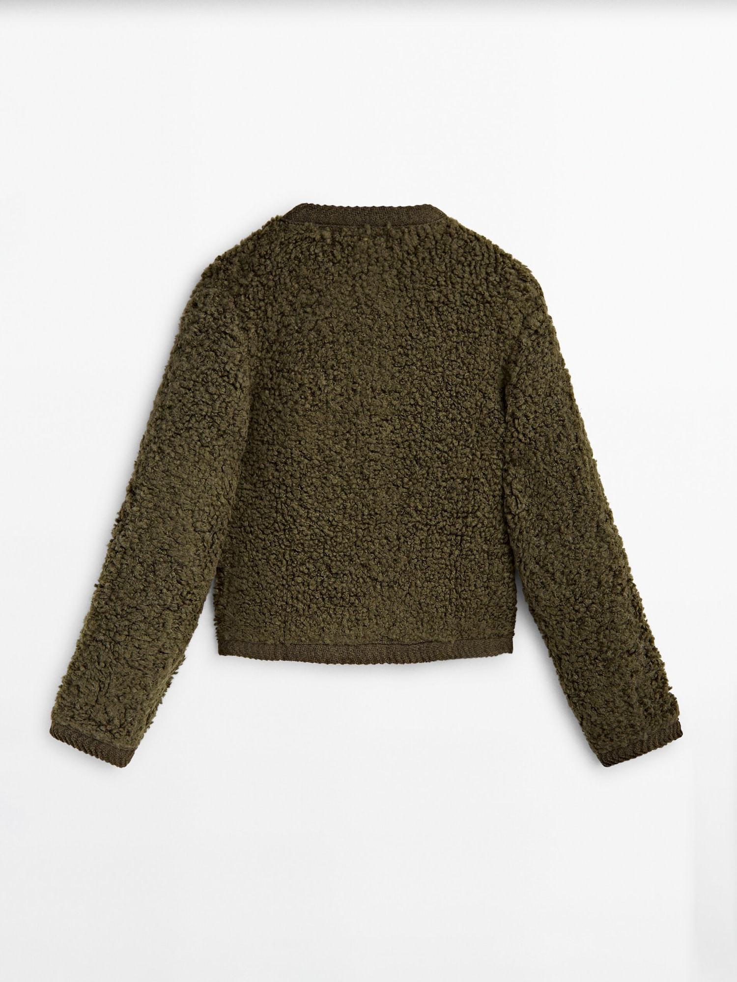 Bouclé knit cardigan with buttons | Massimo Dutti UK