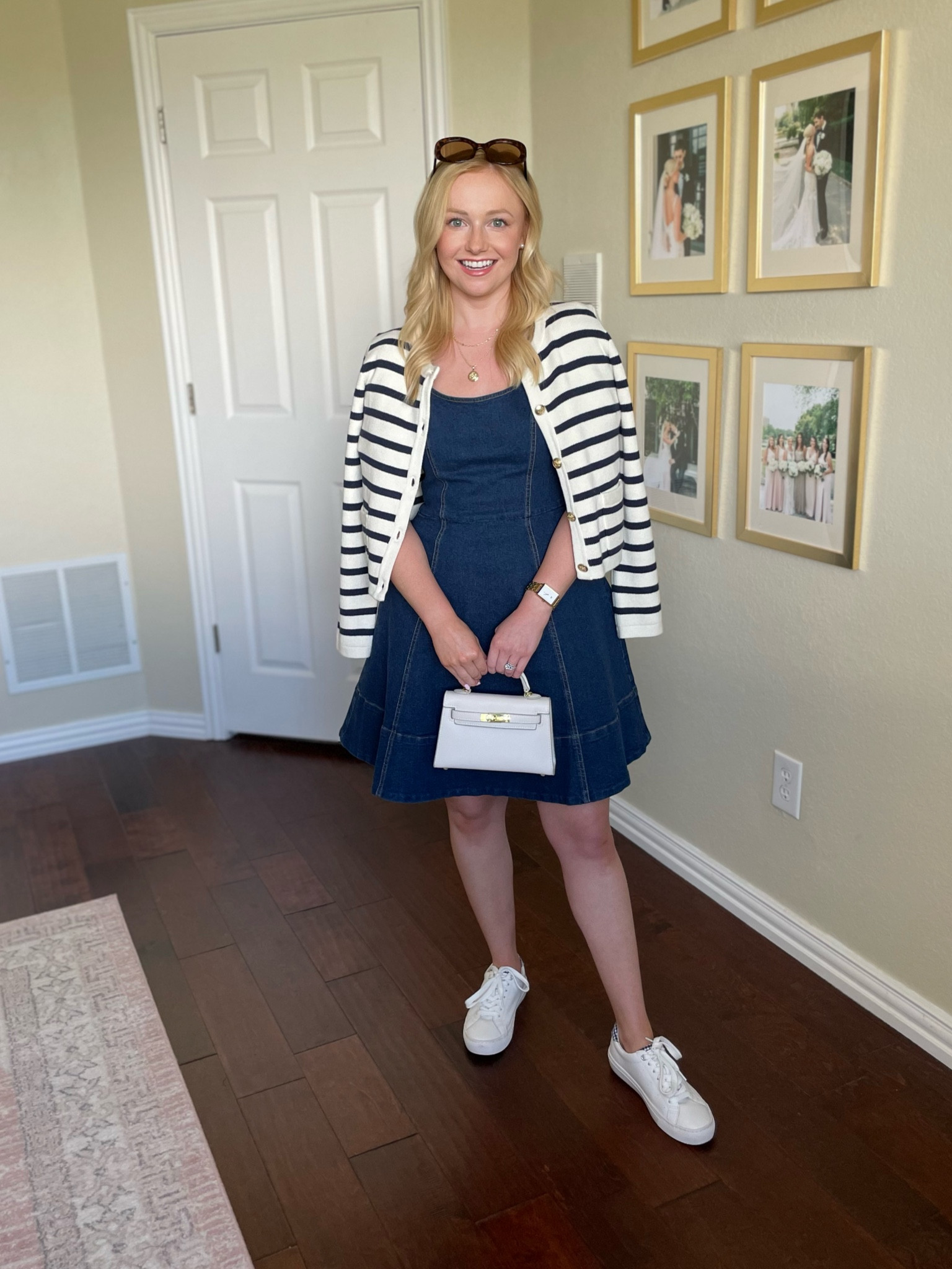 Wearing a 0 in dress and XS in jacket | denim dress, chambray dress, lady jacket 

#LTKfindsunder100 #LTKSeasonal #LTKstyletip