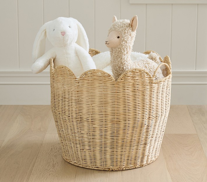 Palmer Scalloped Storage Bin | Pottery Barn Kids