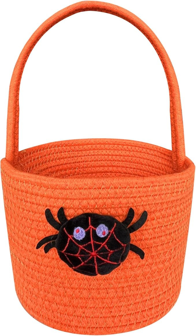 Halloween Basket, Pumpkin Rope Halloween Basket,Trerat Bag Bucket | Amazon (US)