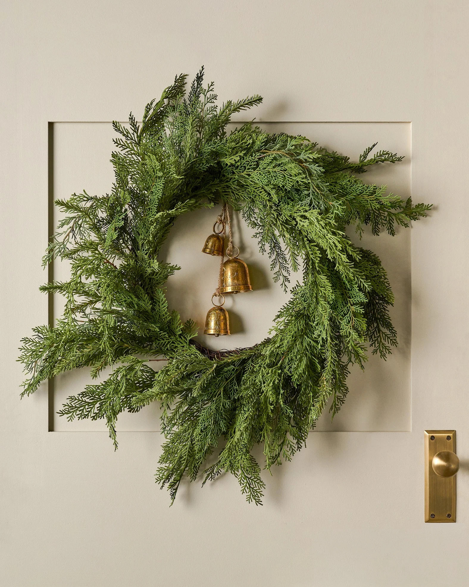 Real Touch Cedar Mix Wreath | Magnolia