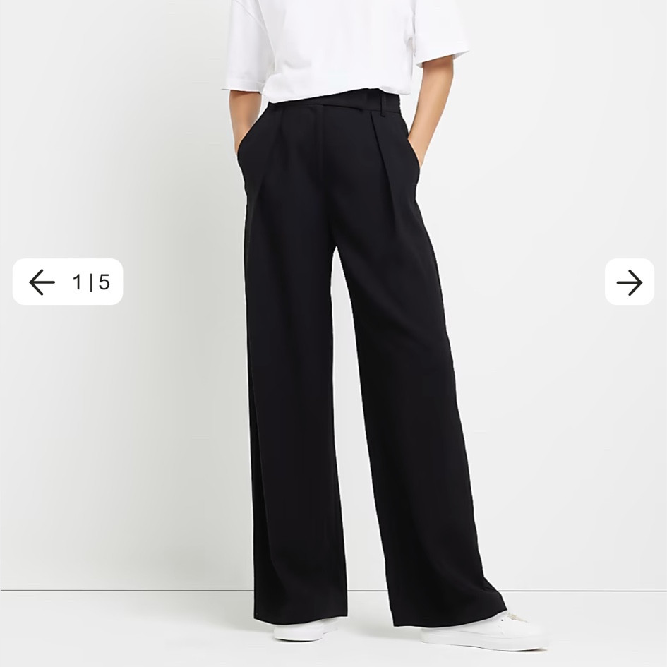 River Island wide leg black pants 

#LTKfindsunder50