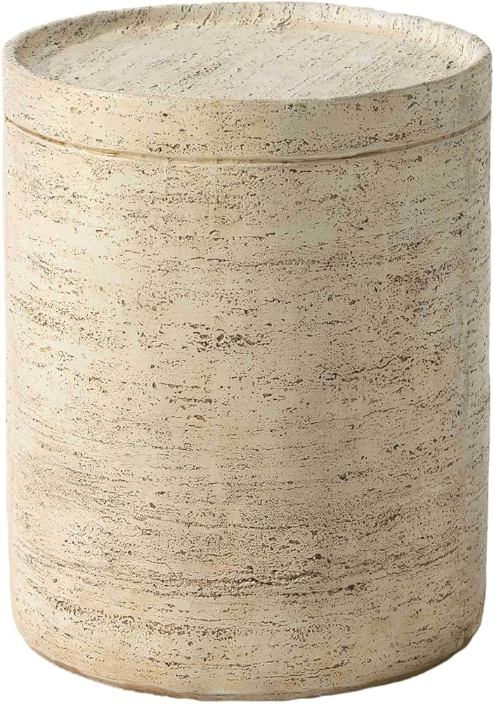 SUNBURY Concrete Side Table, Outdoor Side Table for Patio, 14" Outdoor Accent Table Patio Round S... | Amazon (CA)