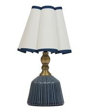 11x18 Pleated Shade Ceramic And Metal Table Lamp | TJ Maxx