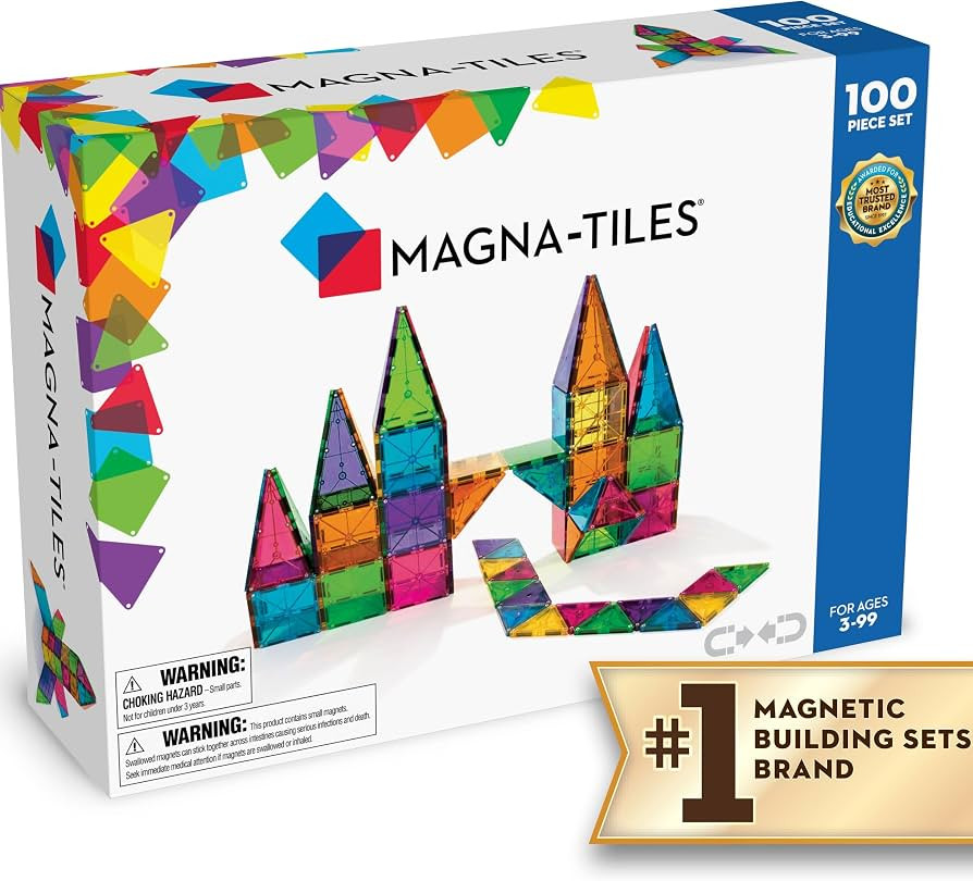 MAGNA-TILES Classic 100-Piece Magnetic Construction Set, The ORIGINAL Magnetic Building Brand | Amazon (US)