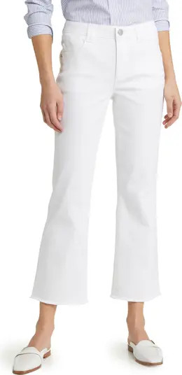 'Ab'Solution Frayed High Waist Ankle Flare Jeans | Nordstrom