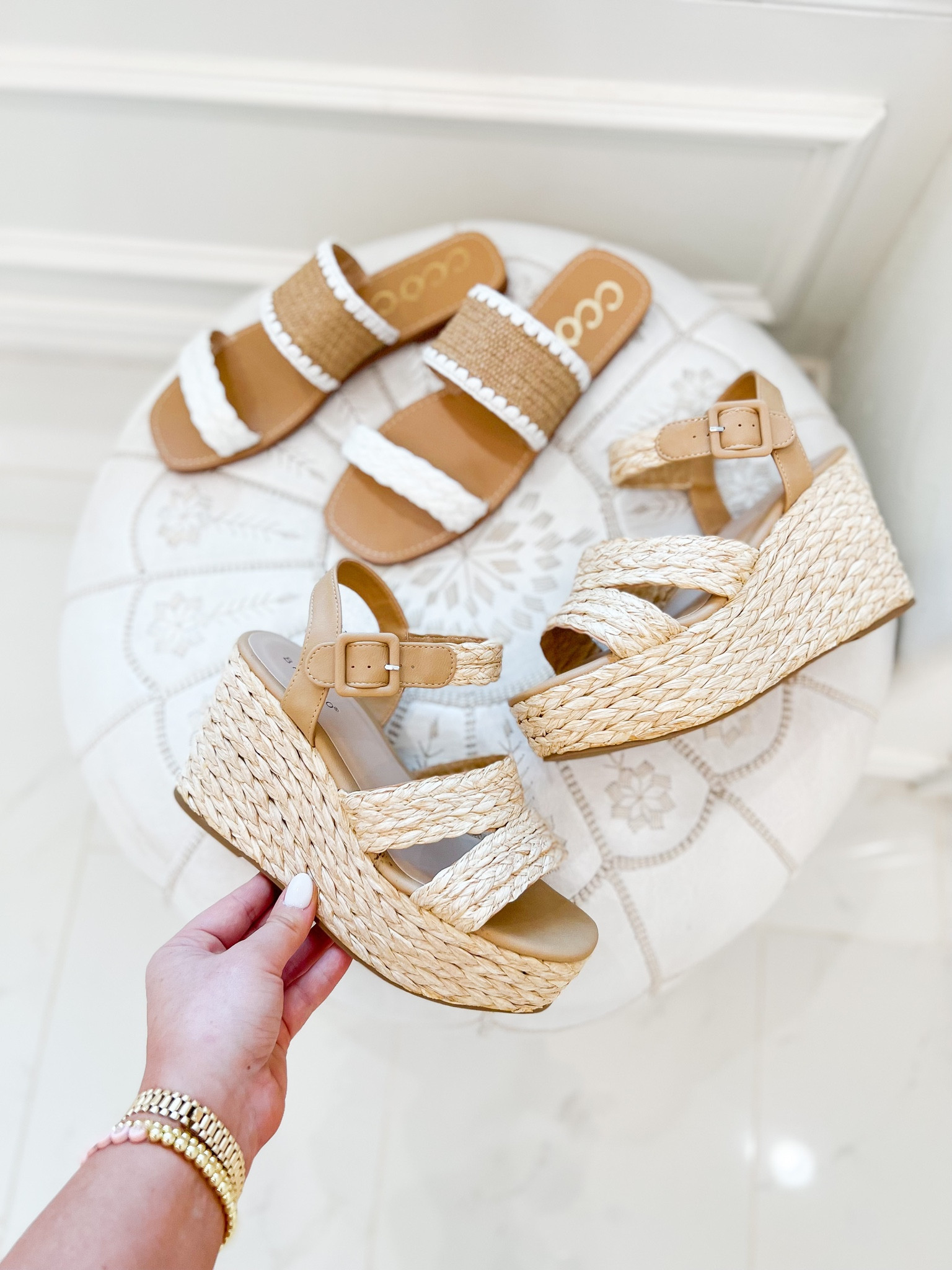 Sandals 
Fit tts
Summer 
Vacation style 
Shoes 
Espadrilles 
Flats 

#LTKshoecrush #LTKunder100