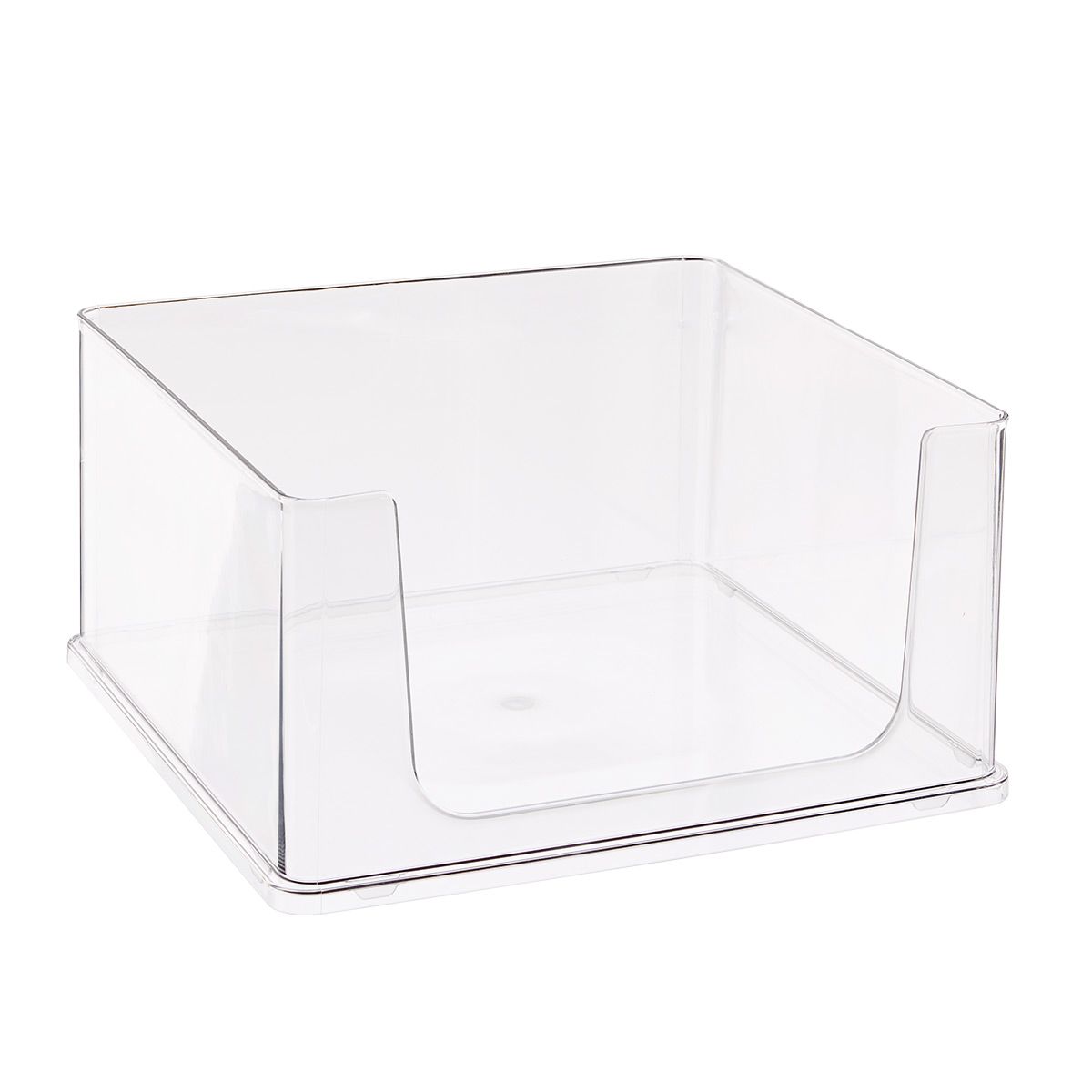 Wide Manhattan Open-Front Bin Clear | The Container Store