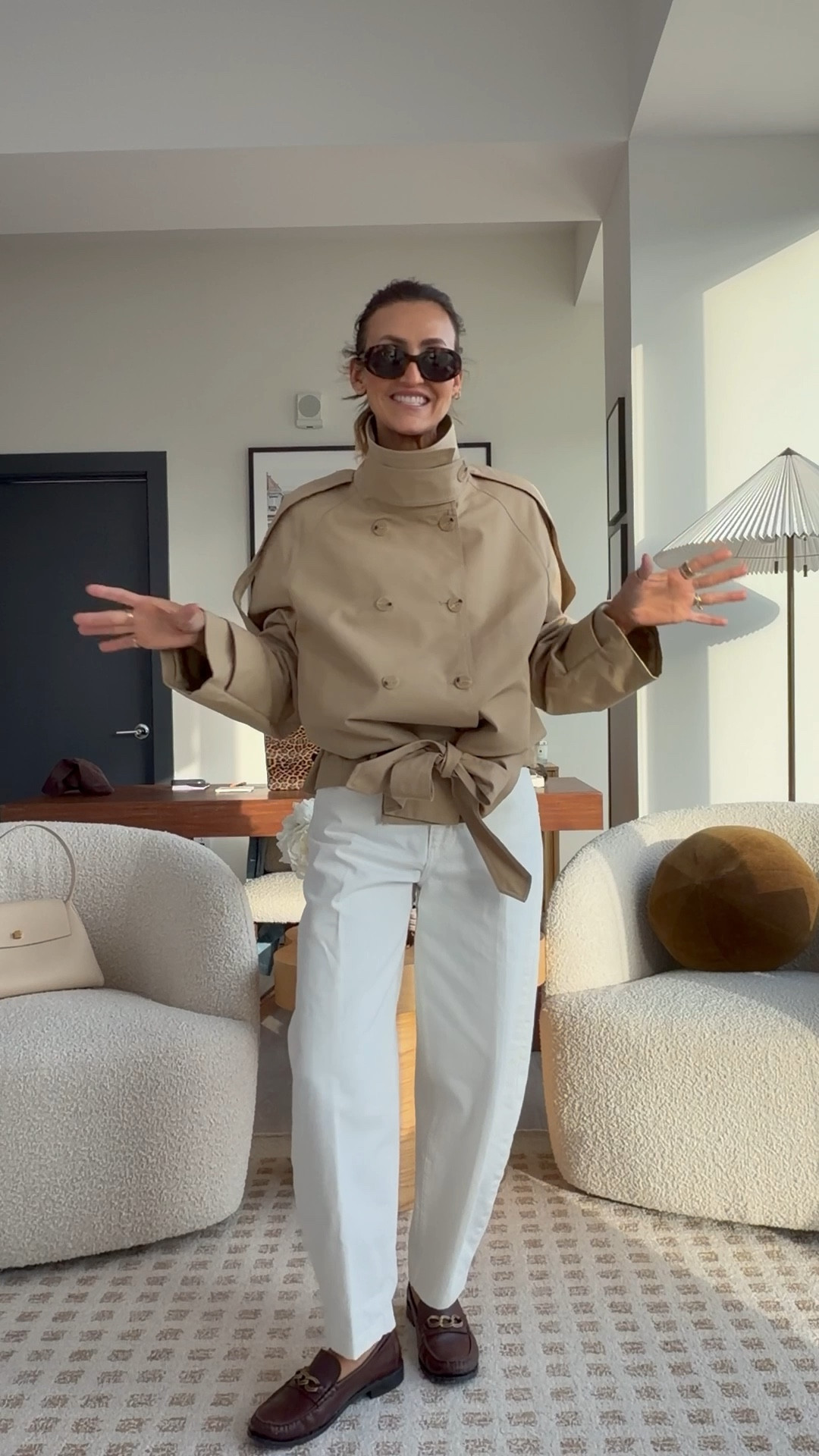 The cool girl trench that is going viral, fits oversized xs - paired with the barrel leg crop jeans that is also trending everywhere. Love the hi- Lo effect of this look. So chic, looks expensive but it is not! 

#LTKSeasonal #LTKOver40 #LTKootd