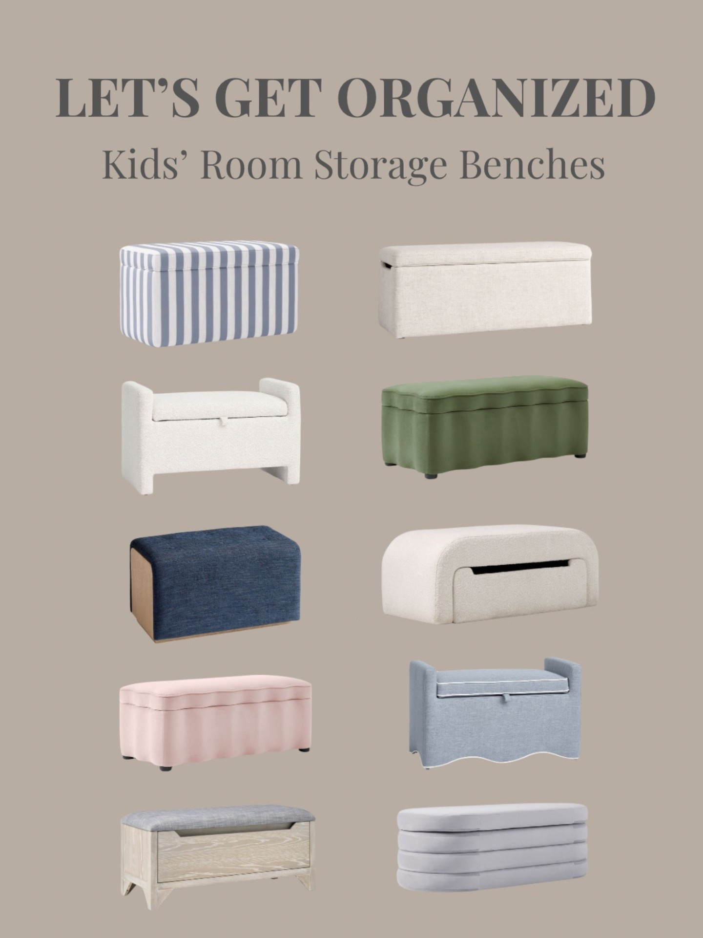 LET’S GET ORGANIZED | Storage benches are a great way to help keep kids’ rooms tidy.  Sharing my favorites...

#LTKKids #LTKHome