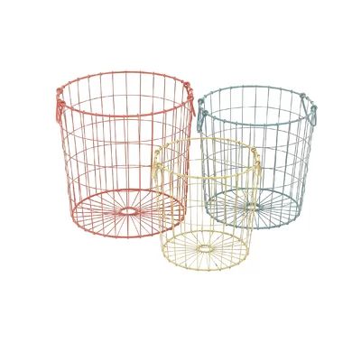 3 Piece Colourful Alluring Metal Basket Set | Wayfair North America