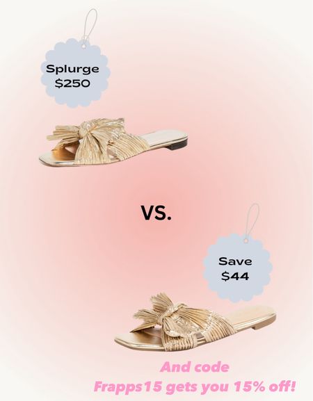 Designer sandals and the look a like at under $50 plus code FRAPPS15 gets you 15% off  

#LTKFindsUnder100 #LTKGiftGuide #LTKShoeCrush