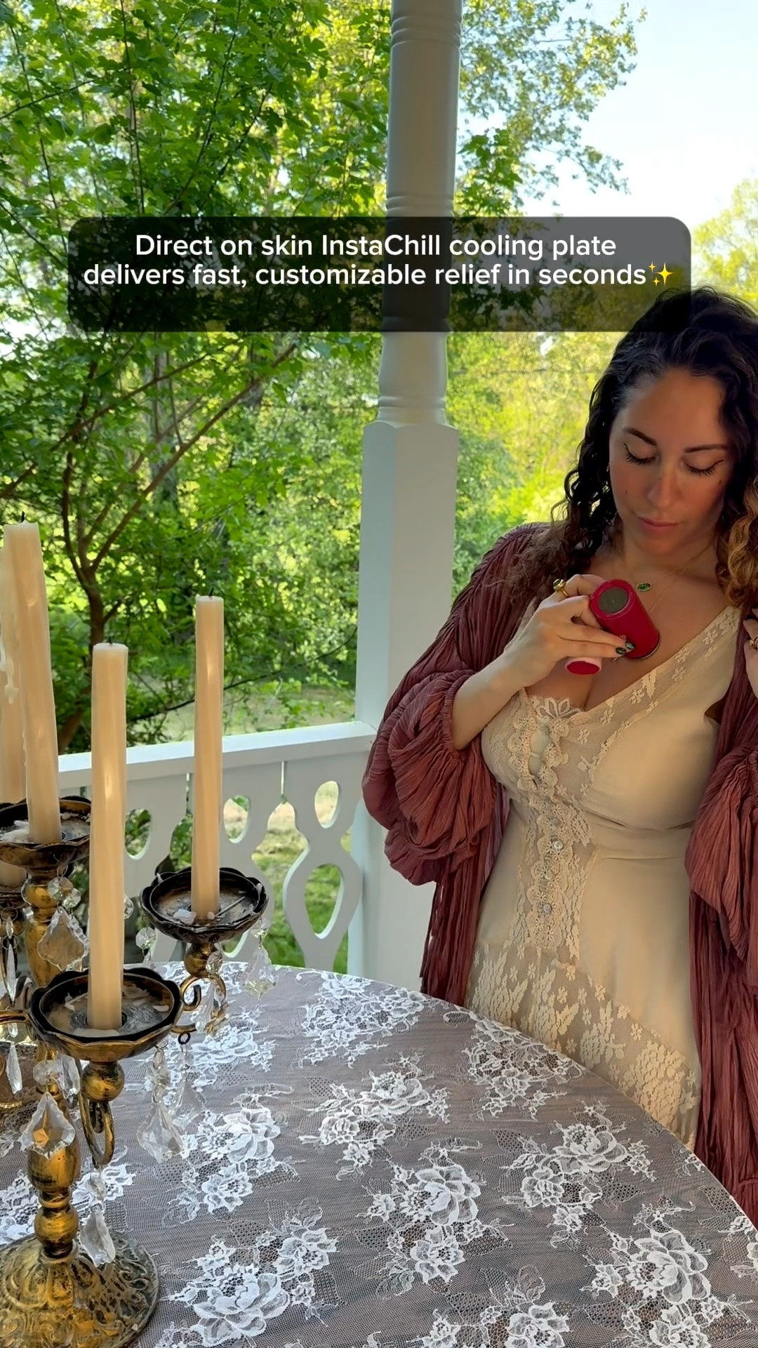 I’m calling it now… #AD this is my porch girl summer 💅☀️I’m gonna be out here everyday …
coffee out here, workouts out here, avoiding my responsibilities out here 😅

But if I’m gonna survive the heat, I need something REAL.. the Shark ChillPill from @target + @sharkhome 

It’s a 3-in-1 cooling system (fan, dry-touch mist, and cooling plate) and it cools me down in seconds!!  The mist doesn’t drench you, the airflow is strong, and the cooling plate?? immediate relief.  Plus it’s portable, you can clip it,  carry it, wear it!🙌🏼

Soooo basically… I’m not going back inside 😂

#TargetPartner #SharkPartner #SharkChillPill

#LTKselfcare #LTKHome #LTKTravel