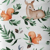 Forest Animals Cotton Fabric Premium, Nursery, Premium Digital Print Cotton, For Baby Blanket, Material By The Yard | Etsy (US)
