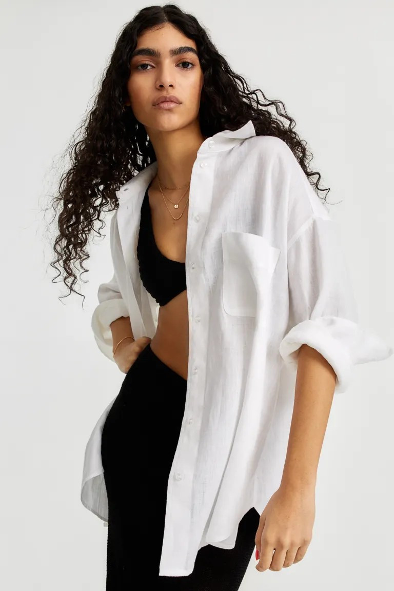 Oversized Linen Shirt | H&M (US + CA)