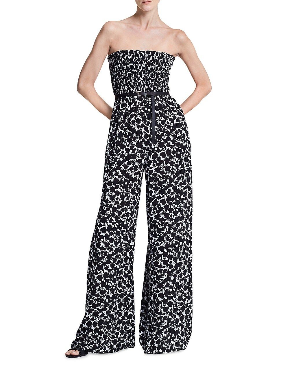 Michael Kors Collection Smocked Strapless Jumpsuit | Saks Fifth Avenue