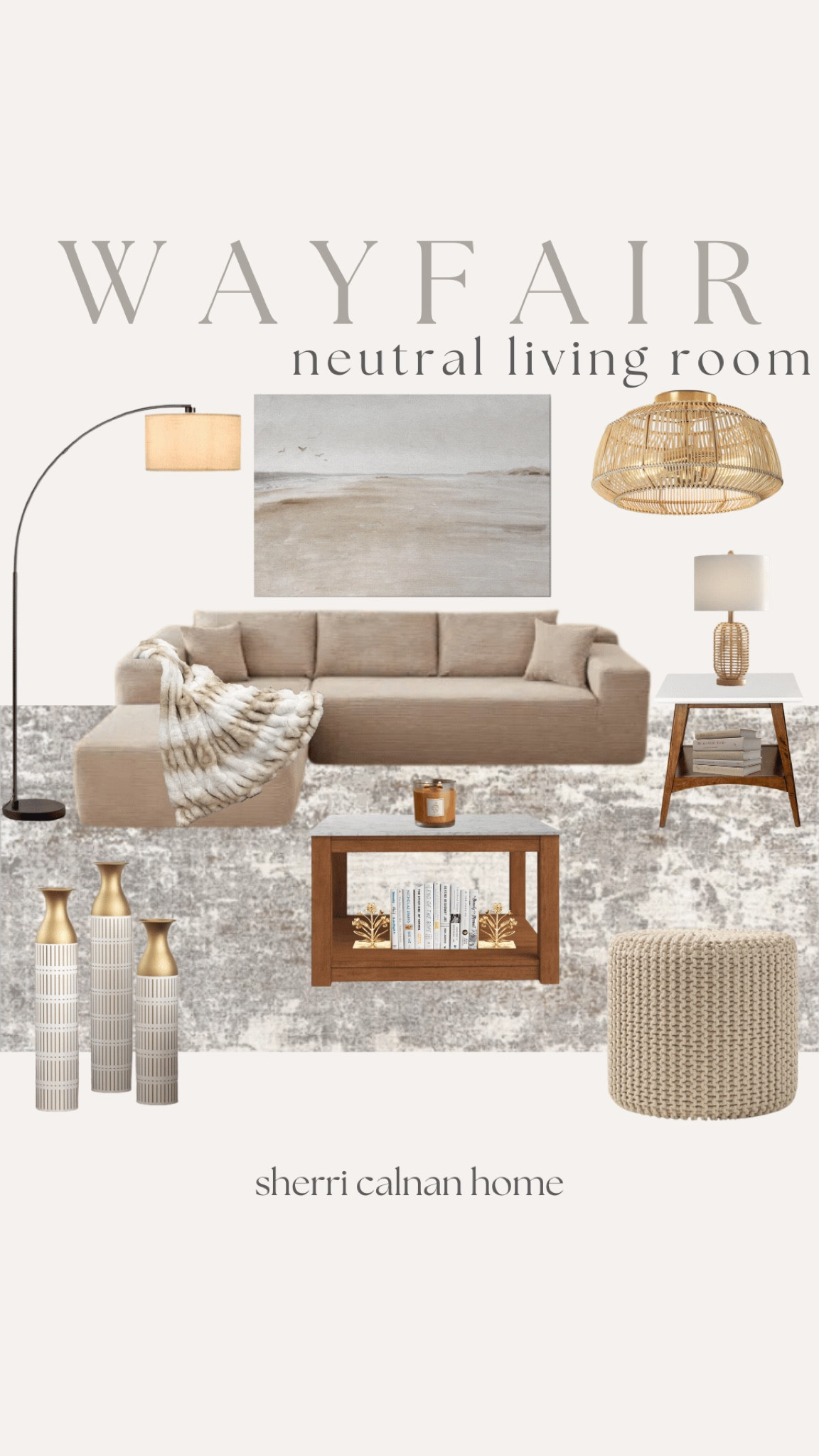 Neutral Living Room Inspo

@Wayfair  Wayfair home decor  home decor  Living room styling  Coastal home  Neutral home decor  Coastal home decor  wall art  modern lighting  end table  coffee table styling  SherriCalnanHomee

#LTKSeasonal #LTKHome