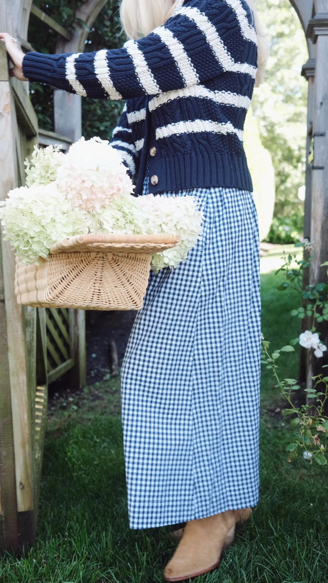 Charlotte Skirt - Navy Gingham | Marea