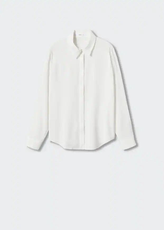 Buttoned flowy shirt -  Women | Mango United Kingdom | MANGO (UK)