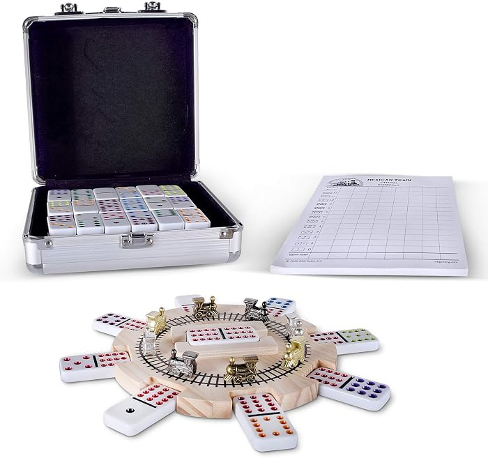 Mexican Train Dominoes Set Double 12 Color Dots | Amazon (US)