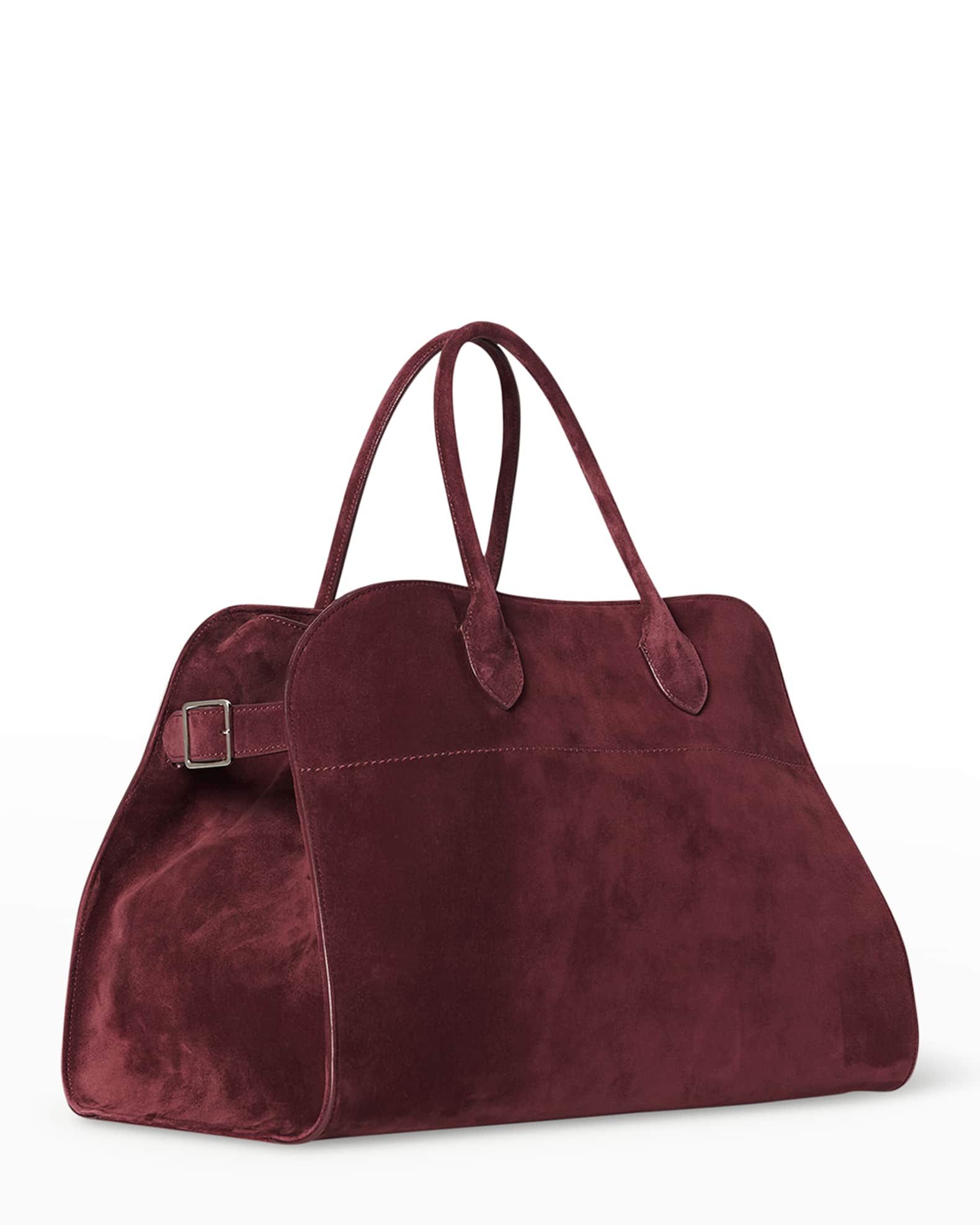 THE ROW Margaux 15 Top-Handle Bag in Suede | Neiman Marcus