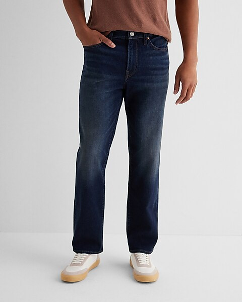 Relaxed Dark Wash Hyper Stretch Jeans | Express