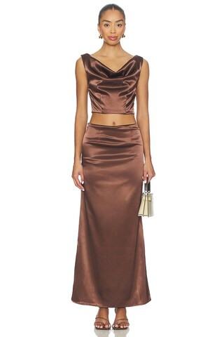 Mela Top in Brown | Revolve Clothing (Global)