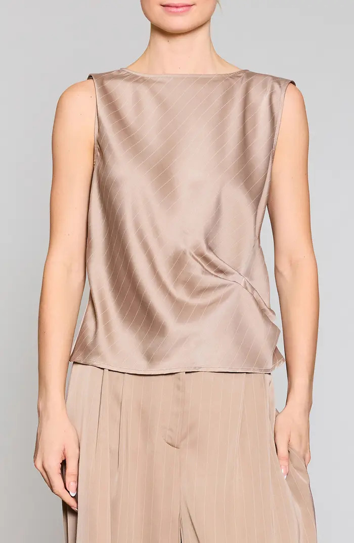 MELLODAY Pinstripe Satin Shell | Nordstromrack | Nordstrom Rack