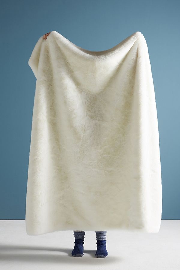 Fireside Faux Fur Throw Blanket | Anthropologie (US)