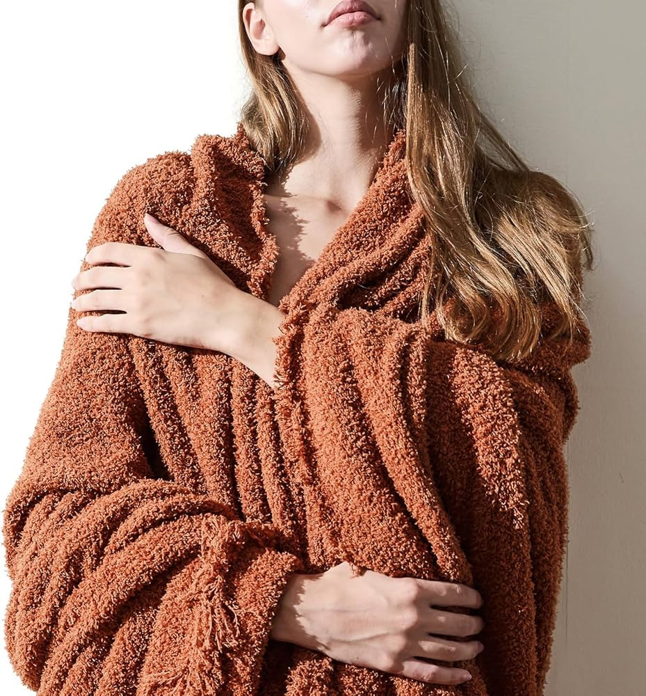 Throw Blanket for Couch-Soft Boho Throw Blanket,Cozy Knit Throw Blankets,Small Knitted Lightweigh... | Amazon (US)