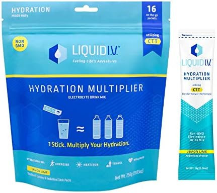 Liquid I.V. Hydration Multiplier, Electrolyte Powder, Easy Open Packets, Supplement Drink Mix (Le... | Amazon (US)