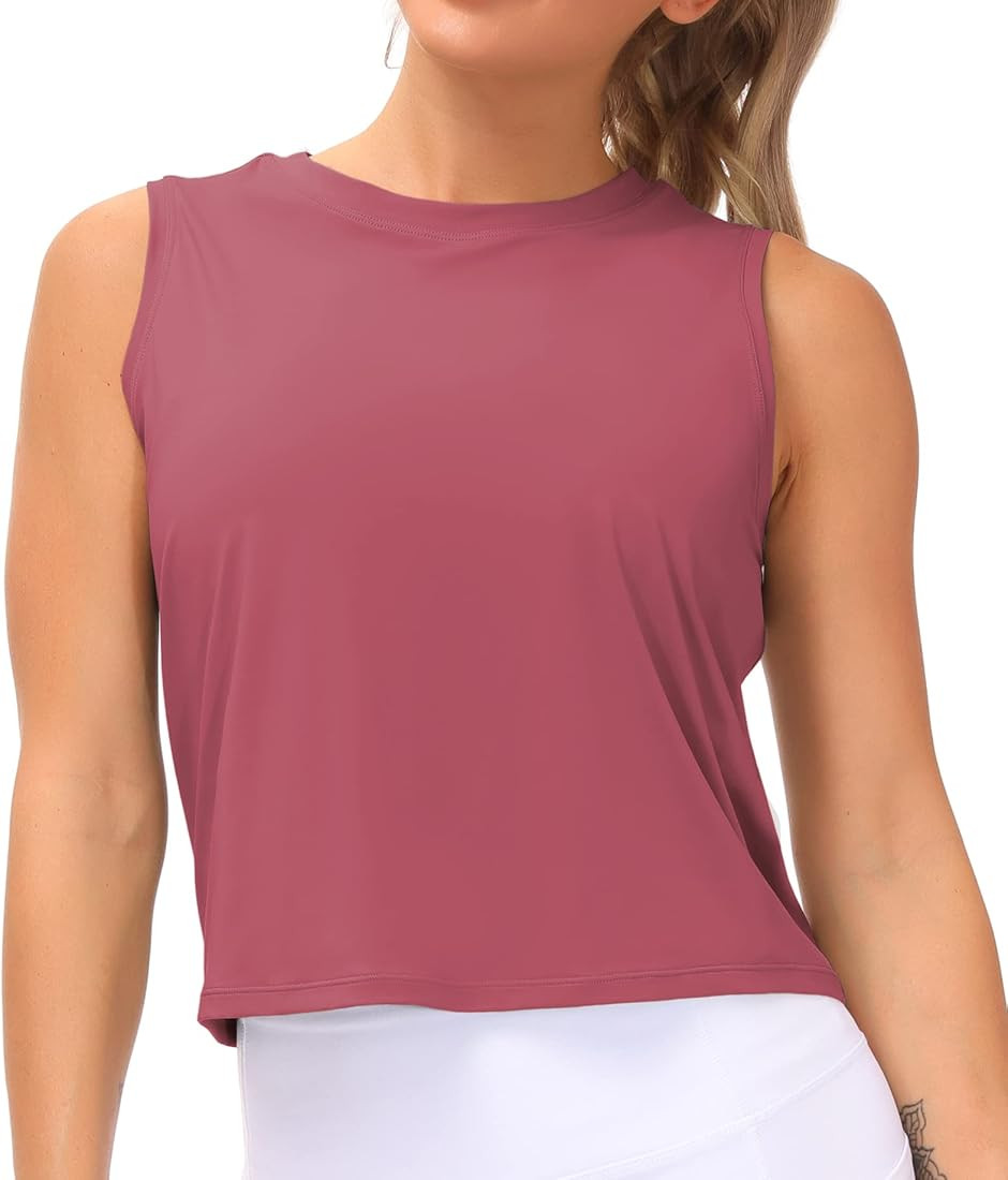 THE GYM PEOPLE Women's Workout Tops in Ice Silk Quick Dry Sleeveless | Amazon (US)