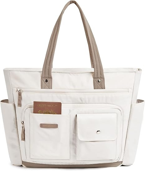 BAGSMART Tote Bag for Women, Small tote bag with Zipper, Travel Tote Bags Casual Handbags Nurse B... | Amazon (US)