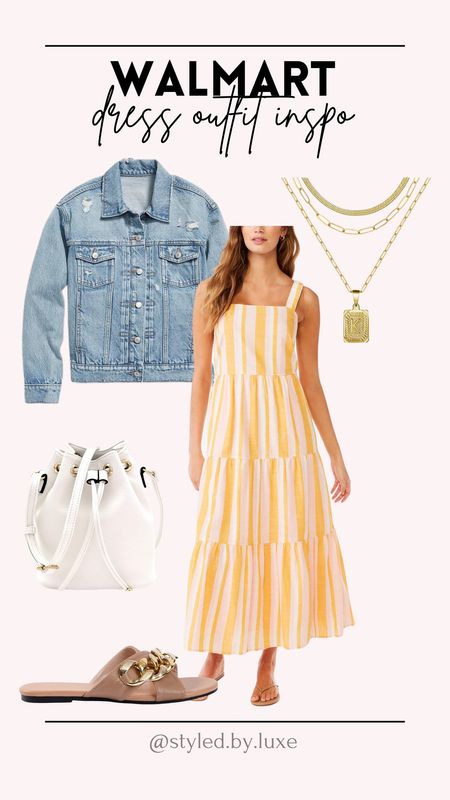 Walmart dress for summer! I sized down to an XS in the dress. Shoes and denim jacket are TTS. 
-
summer style, summer outfits, style inspo, summer outfit inspo, outfit inspo, summer essentials, style essentials 

#LTKSeasonal #LTKstyletip