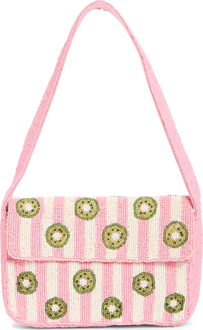 Collection XIIX Kiwi Stripe Beaded Baguette Shoulder Bag | Nordstromrack | Nordstrom Rack