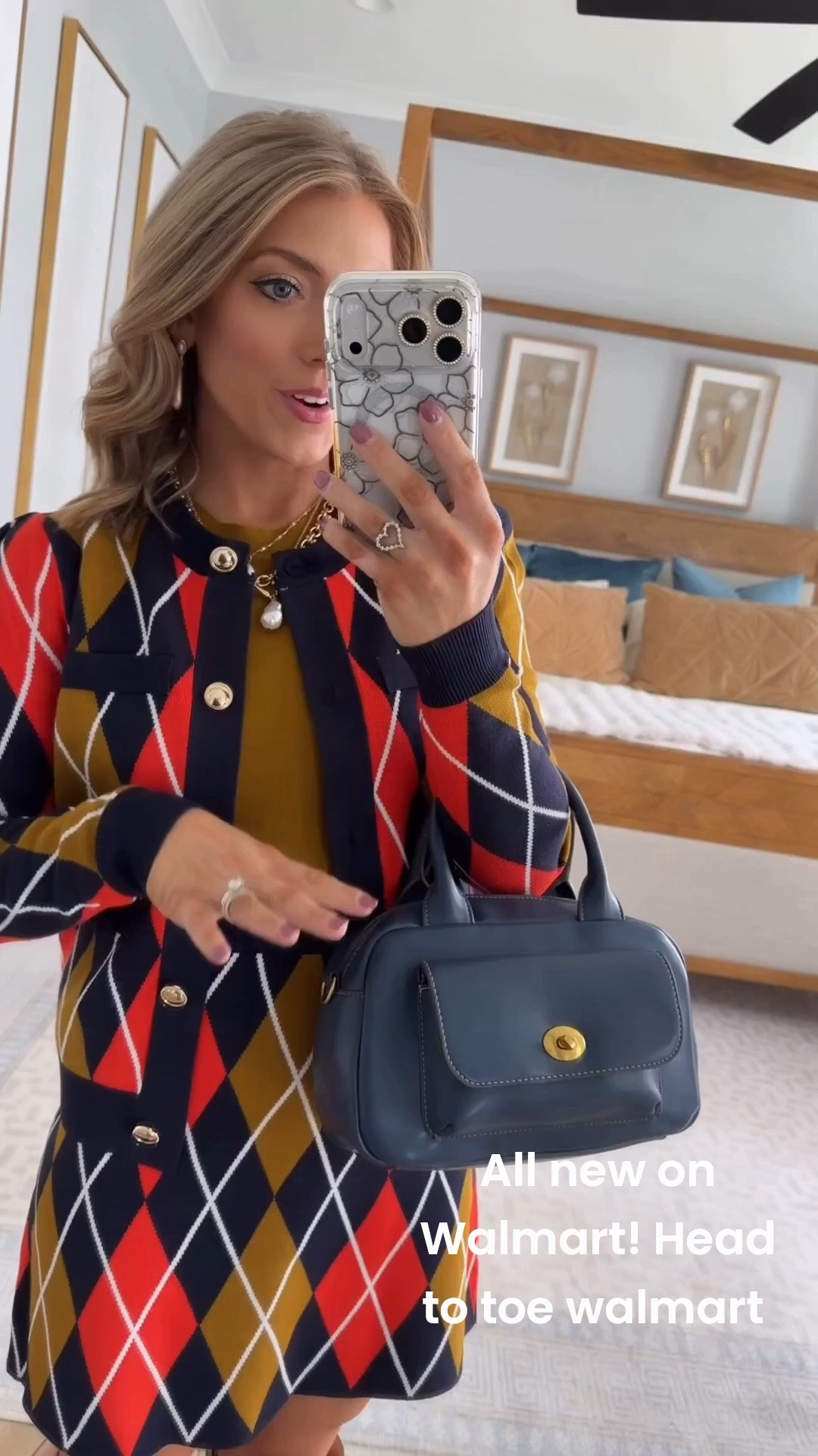 Walmart understood the assignment with this one! 😍 This argyle cardigan and matching mini skirt are such a fun take on fall fashion. I love the navy, red and camel color combination, the gold button details and how cute the cardigan looks layered over a simple top. Add tall brown boots and you have the sweetest preppy fall outfit! These Walmart new arrivals are giving designer-inspired style without the designer price tag.

#walmartfashion #walmartfinds #walmartnewarrivals #walmartstyle #fallfashion #falloutfit #falloutfitideas #preppystyle #preppyfashion #argyle #cardiganoutfit #affordablefashion #walmartoutfit #fallstyle

#LTKootd #LTKPetite