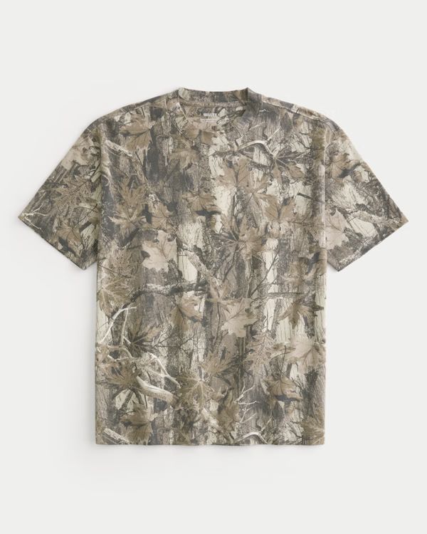 Heavyweight Boxy Camo Pattern T-Shirt | Hollister (US)