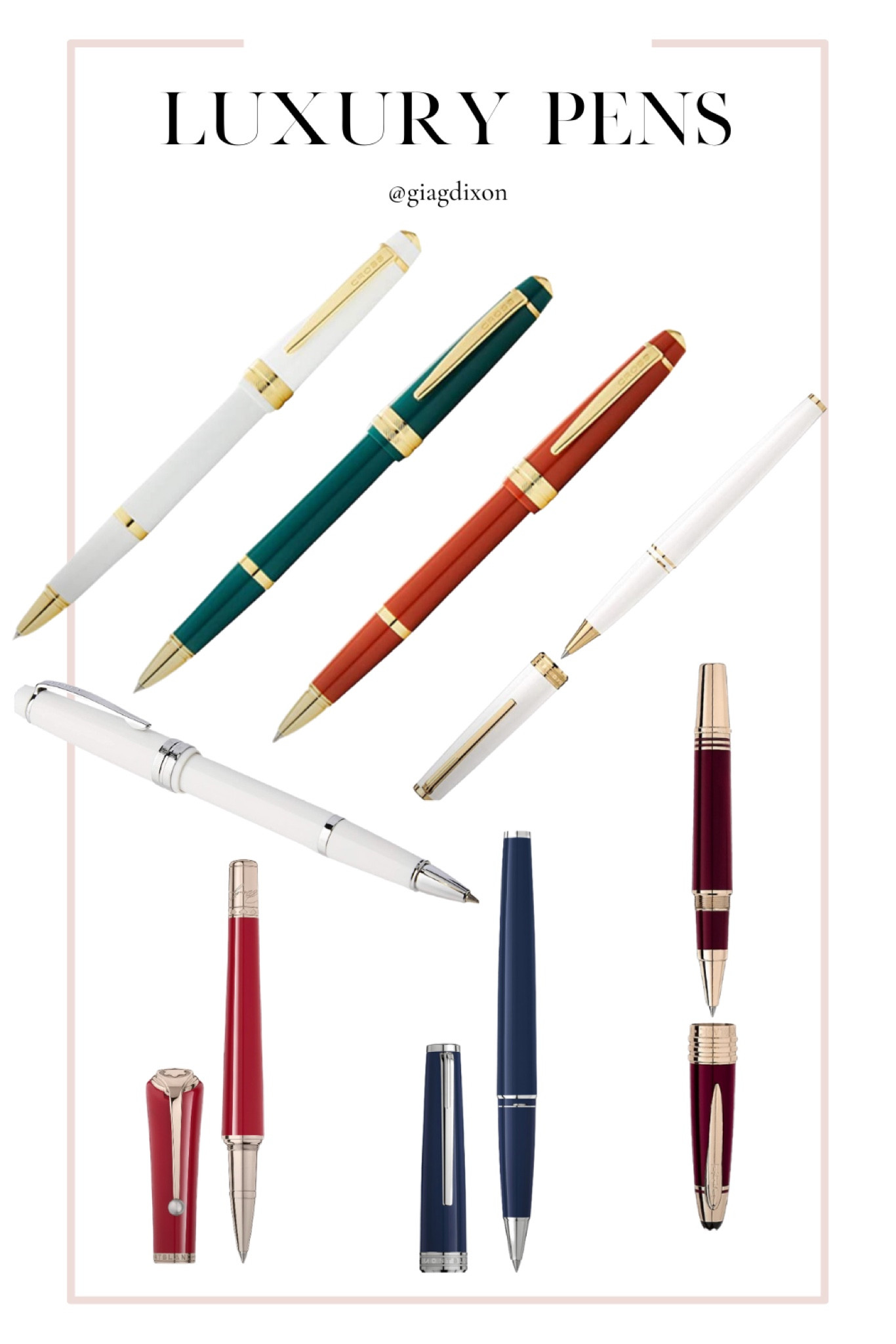 Here are some of my favourite roller ball luxury pens that make life easier writing smoothly and in style. These picks are affordable from Amazon with tons of heritage. 

Cross Pens are the pens of American presidents while Montblanc luxury roller ball pens are also here for those extravagant options.

#LTKhome #LTKworkwear #LTKGiftGuide