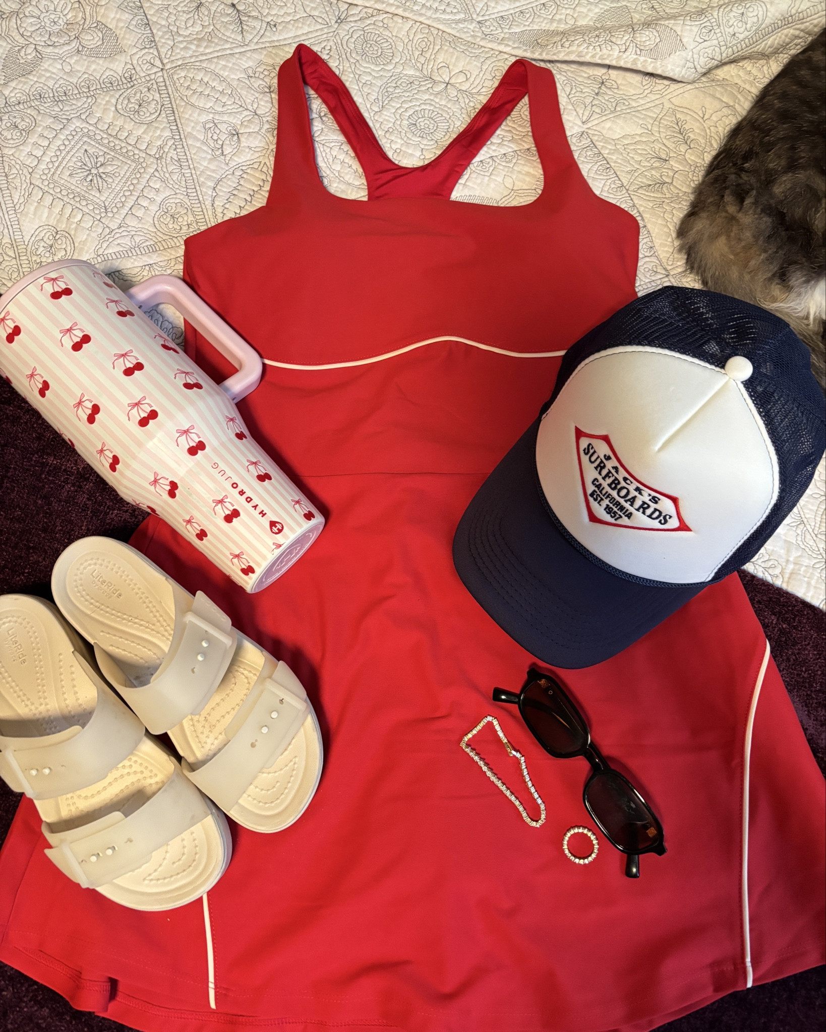 Red and Blue Sporty Summer Outfit❤️💙 

#LTKShoeCrush #LTKStyleTip #LTKSeasonal