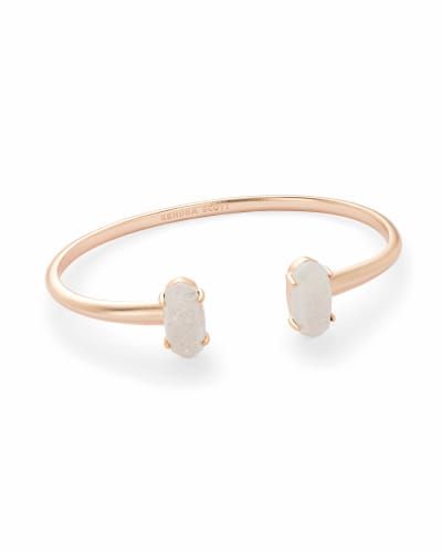 Edie Rose Gold Cuff Bracelet in Iridescent Drusy | Kendra Scott