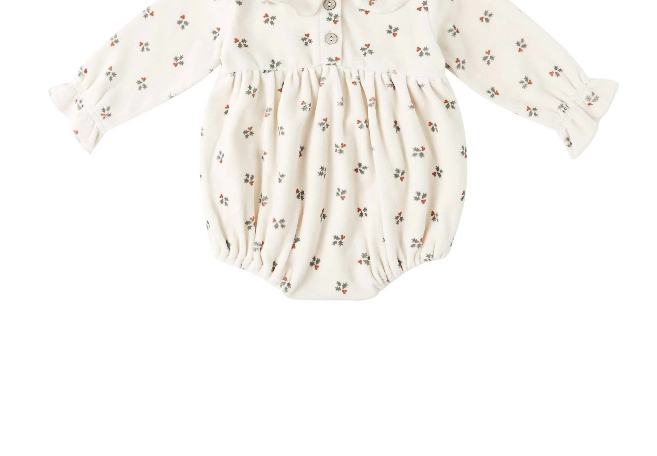 Girl's Wendy Romper In Holly Berry | Shop Simon