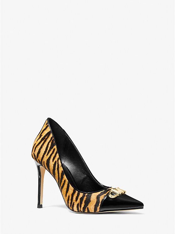 Parker Tiger Print Calf Hair and Leather Pump | Michael Kors US